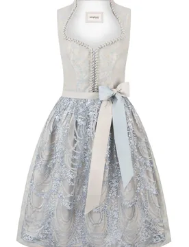 Dirndl Flavia (taupe, Gr. 48) von Bergfeuer Couture für Damen, 60% Polyester, 40% Viskose - Stockerpoint - FashionsVida