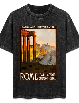 Vintage Road to rome print art T-Shirt Sweat Resistant Workout Tee Shirt - Aliexpress - FashionsVida