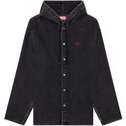 Camisa de hombre relaxed con capucha en denim