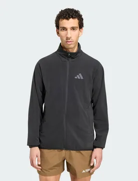 Giacca Terrex Multi Essentials in tessuto felpato con zip integrale L Black - Adidas - FashionsVida