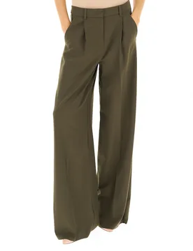 Pantalone a palazzo VERDE OLIVA 46 - I Blues - FashionsVida