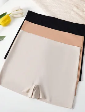 Conjunto de 3 piezas de shorts antiexposición de mujer de unicolor M - Shein - FashionsVida