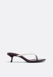 Kitten-Heel-Riemchensandalen NATUR 41