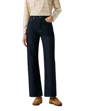 Jeans A Vita Alta Lexa Pl2073186cd Straight Fit Denim Polished Dark Indigo 26 - Pepe jeans - FashionsVida
