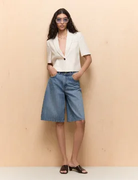 Bermuda vaquera de mujer larga - Easy Wear - FashionsVida