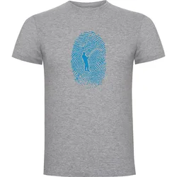 Angler Fingerprint Short Sleeve T-shirt Heather Grey S Men