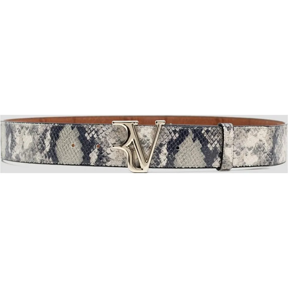Cinturón de mujer en piel pelo grabado serpiente - Roberto Verino - FashionsVida