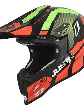 Casco Moto Cross Enduro in Carbonio J12 VECTOR Rosso L taglia S - JUST1 - FashionsVida