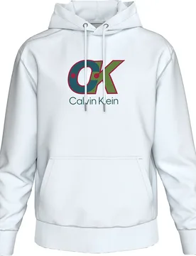 Felpa Con Cappuccio Lv0ld20g Bright White XL - Calvin Klein - FashionsVida