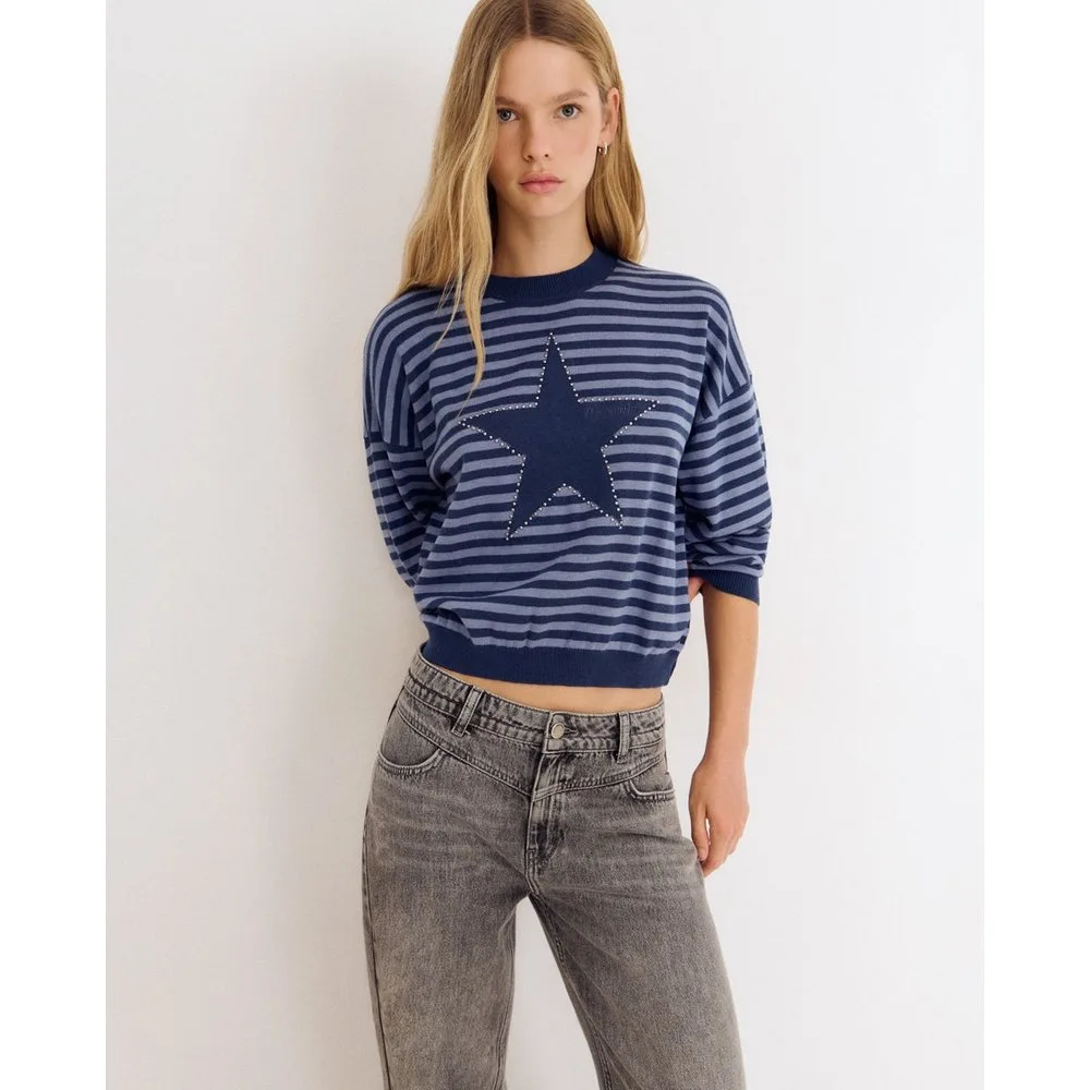 Jersey de mujer de rayas con estrella - Brownie - FashionsVida