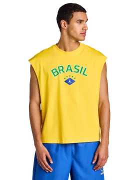 Brazil Men T-Shirts - Yellow - Size M - Cotton Jersey - Yellow - Size: Medium - Jordan - FashionsVida