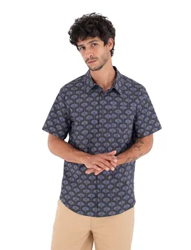 Chemise à Manches Courtes Printing Press Arbore Black M - Hurley - FashionsVida