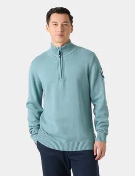 Men’s The Ocean Race Half-Zip Sweater Blue M - Windy Blue - Unisex - Helly Hansen - FashionsVida