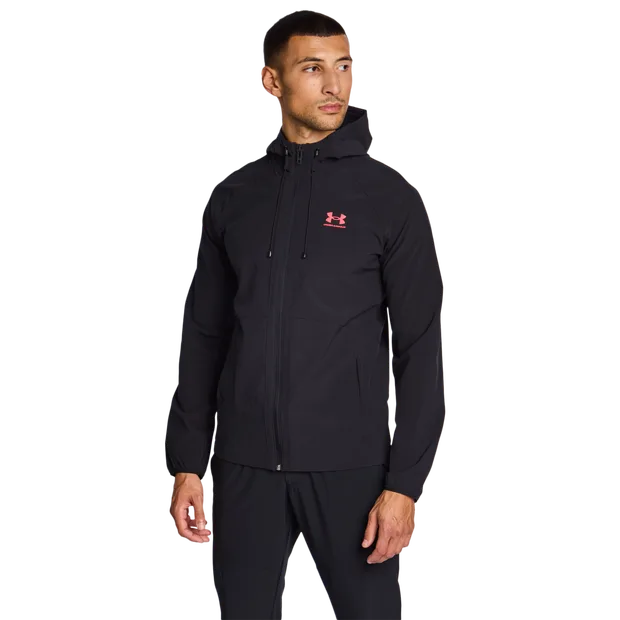Vibe Woven Men Track Tops - Black - Size - Black - Size: Medium - Under armour - FashionsVida