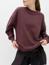 Cotton Rich Oversized Sweatshirt Mulberry female