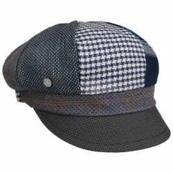 Burniston Patchwork Newsboy Cap by - navy - Damen - Size: One Size