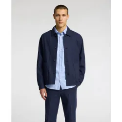 Americana lino sport hombre sin solapas corte regular fit