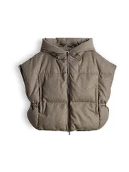 Steppgilet VENKINA COZY hellgrau 34 damen