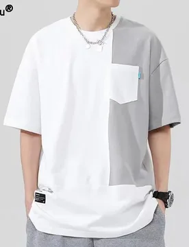 Men's Clothing Fashion Young Style Popularity Casual Straightsummer Pullovers Patchwork Asymmetrical Pockets Round Neck T-Shirts - Aliexpress - FashionsVida