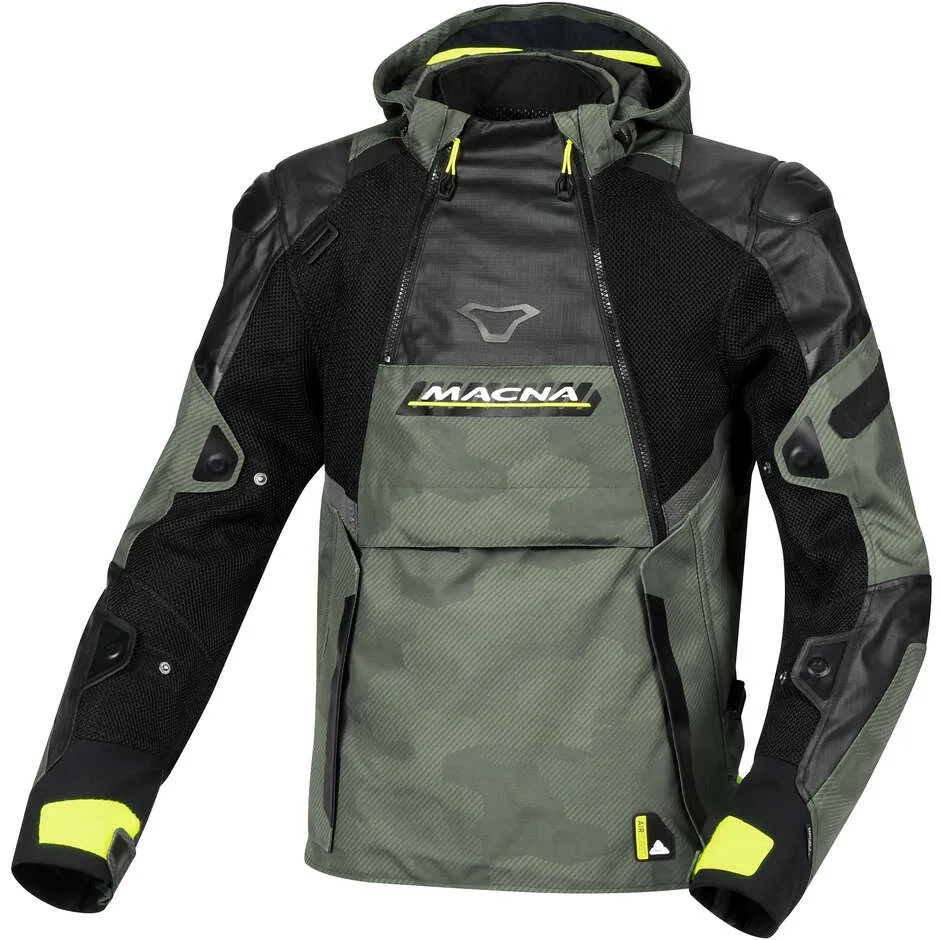 Giacca Moto Bradical Verde Nero fluo Giallo taglia 2XL - Macna - FashionsVida