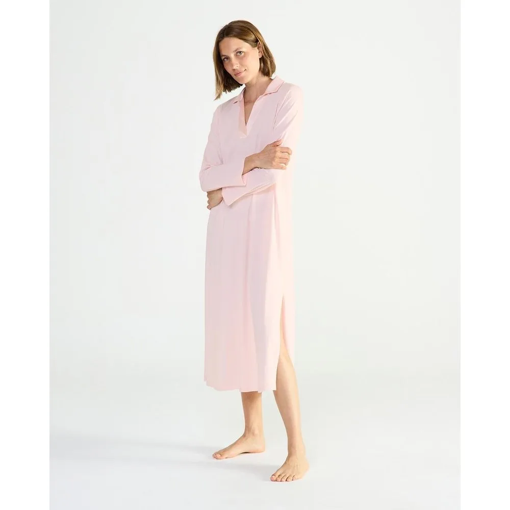 Camisón de mujer largo manga larga crudo - Laurence Tavernier - FashionsVida