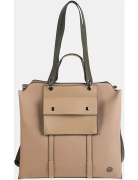 Bolsos de hombro en pu a doble cara en color arena - Volum - FashionsVida