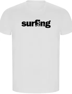 T-shirt à Manches Courtes Word Surfing Eco White L - Kruskis - FashionsVida
