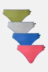 Women's Pack of Four "Fresh Pastels" Bamboo High Leg Knickers Size: 16 - Multicolor - Size: 16