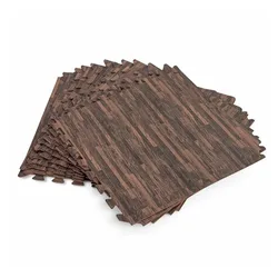 Pool Floor Protector 12 Units Brown 50 x 50 cm unisex