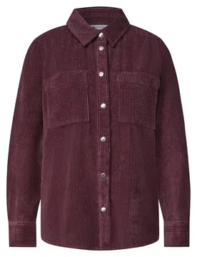 Corduroy shirtcollarblouse w p female - 40 - FashionsVida
