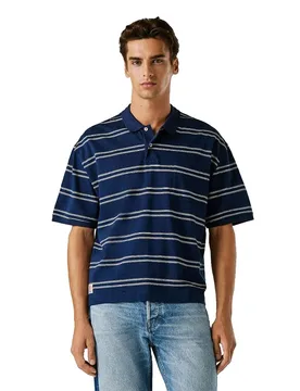 Polo A Maniche Corte Clark Sailor Blue XL - Pepe jeans - FashionsVida