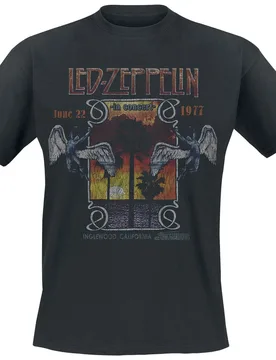 T-Shirt - Inglewood - S bis XXL - für Männer - Größe S - schwarz - Lizenziertes Merchandise! - Männer - male - Led Zeppelin - FashionsVida