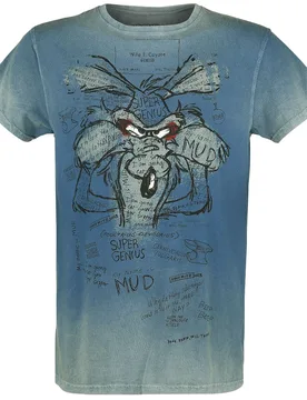 T-Shirt - Wile E. Coyote - Inner Thoughts - S bis 3XL - Größe L - türkis - EMP exklusives Merchandise! - Unisex - unisex - Looney Tunes - FashionsVida