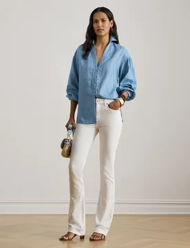 Vaquero recto de mujer boot cut de tiro alto - Lauren Ralph Lauren - FashionsVida