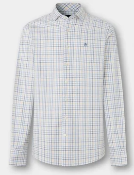 Camisa de hombre tattersall tricolor fit clásico - Hackett - FashionsVida