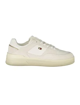 Womens Suede Lowtop Sneakers Fw0fw07466 - Ivory - Size Eu 36 - Tommy hilfiger - FashionsVida