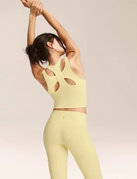 Sujetador deportivo FeatherFit™ de doble tirante, de bajo impacto, para yoga y uso diario - Shein - FashionsVida