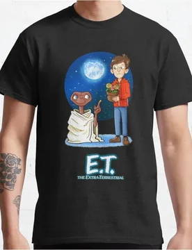 E.T. The Extraterrestrial and Elliott The Extra Terrestrial 80s Horror movie Alien E.T. Sci fi T-shirt large size Adult Tops - Aliexpress - FashionsVida