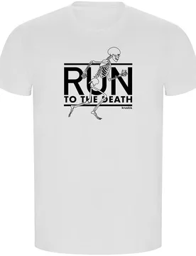 Maglietta A Maniche Corte Run To The Death Eco White S - Kruskis - FashionsVida