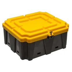 Battery Box Black / Yellow 660 x 720 x 330 mm unisex