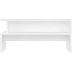 Table Basse Bois D'Ingénierie Blanc 90x55x42,5 Cm Einheitsgrösse