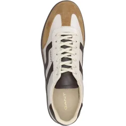 Zapatillas retro de hombre en cuero con logo lateral