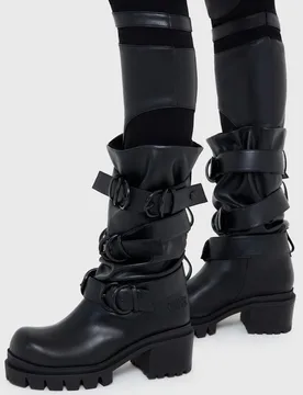 Gothic Stiefel - Bleak Boots - EU36 bis EU42 - für Damen - Größe EU40 - schwarz - Frauen - female - KIHILIST by KILLSTAR - FashionsVida