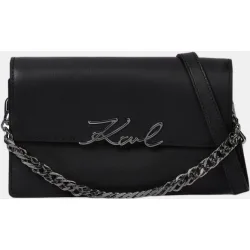 Bolso bandolera en piel lisa con tachuelas