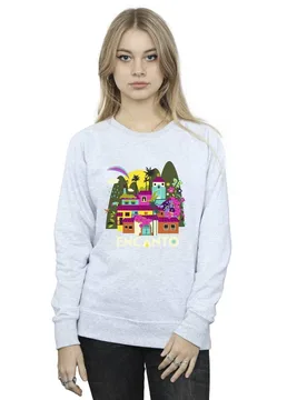 Women's Encanto Many Houses Sweatshirt in Grey Size: Small - Grey - Size: S - Disney - FashionsVida