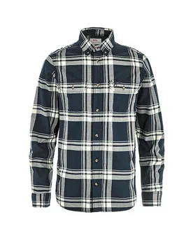 Camisa de hombre Oevik Lite Flannel azul oscuro XXL - Fjällräven - FashionsVida