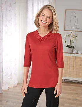 Shirt "Rieke" bordeaux Amélie di Santi - Amelie di Santi - FashionsVida