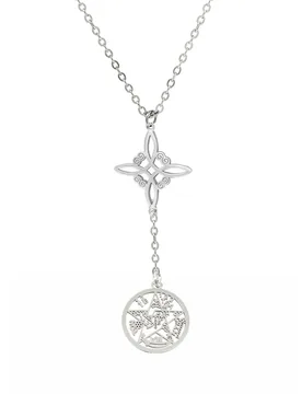 KITYKISS four-character god name stainless steel necklace nudo de bruja witch brujería pendant purification - Aliexpress - FashionsVida