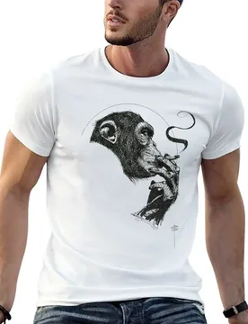 Smoke monkey T-Shirt luxury designer shirts graphic t shirts for men cotton - Aliexpress - FashionsVida