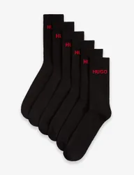 Pack Logo Cotton Rich Ribbed Socks Black Mix male